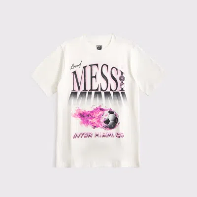 Abercrombie & Fitch Lionel Messi Graphic Tee In White