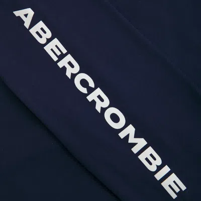 Abercrombie & Fitch Long-sleeve Graphic Logo Tee In Blue