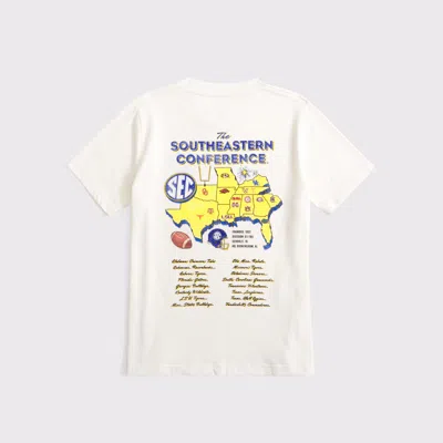 Abercrombie & Fitch Sec Football Graphic Tee In White