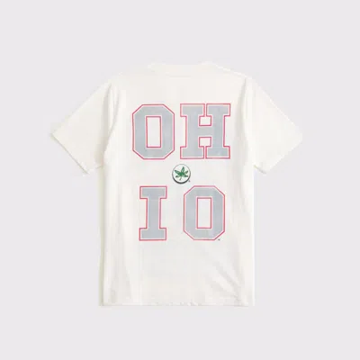 Abercrombie & Fitch The Ohio State University Graphic Tee In White