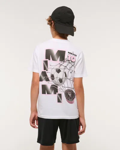 Abercrombie & Fitch Lionel Messi Graphic Tee In White