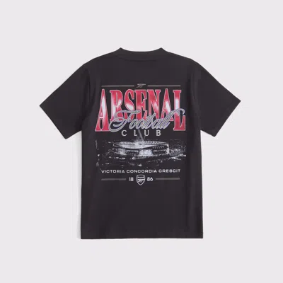 Abercrombie & Fitch Arsenal Fc Graphic Tee In Gray