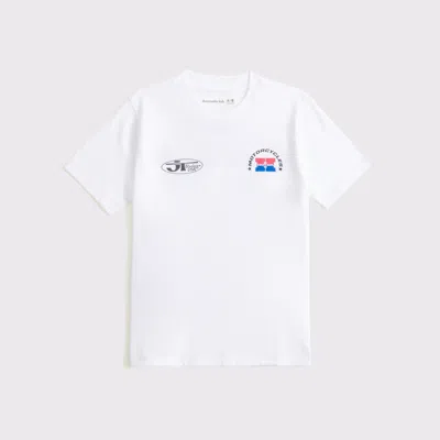 Abercrombie & Fitch Honda Racing Graphic Tee In White
