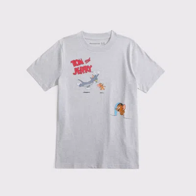 Abercrombie & Fitch Tom And Jerry Graphic Tee In Gray