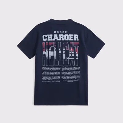 Abercrombie & Fitch Dodge Charger Graphic Tee In Blue