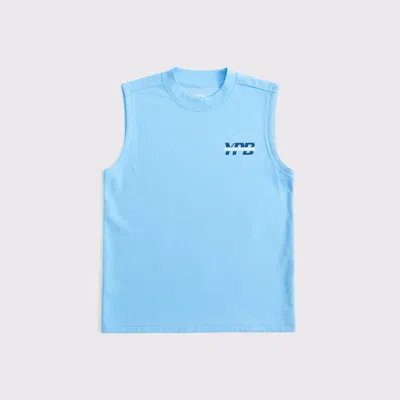 Abercrombie & Fitch Ypb All Day Cool Graphic Tank In Blue