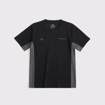 Abercrombie & Fitch Ypb Active Logo Tee In Black