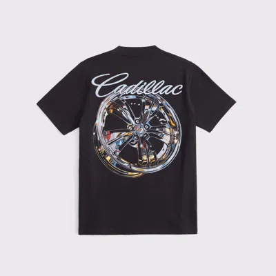 Abercrombie & Fitch Cadillac Graphic Tee In Gray