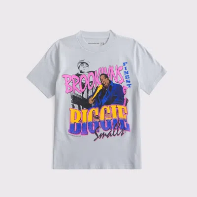 Abercrombie & Fitch Biggie Smalls Graphic Tee In Gray