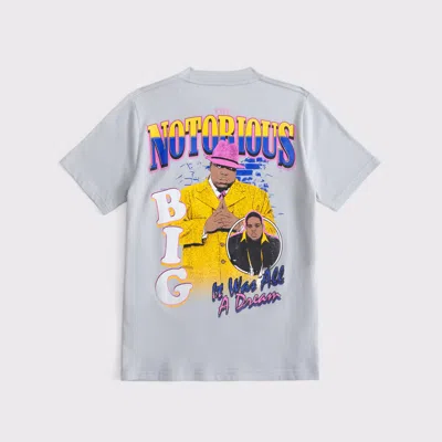 Abercrombie & Fitch Biggie Smalls Graphic Tee In Gray