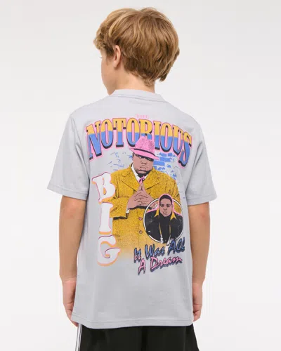 Abercrombie & Fitch Biggie Smalls Graphic Tee In Gray