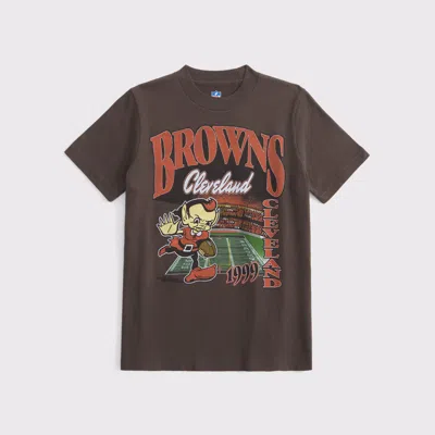 Abercrombie & Fitch Cleveland Browns Graphic Tee In Black