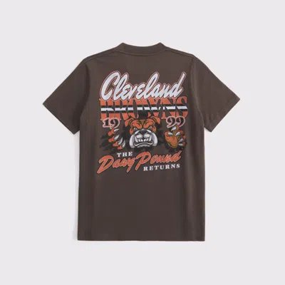 Abercrombie & Fitch Cleveland Browns Graphic Tee In Black