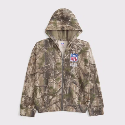 Abercrombie & Fitch Nfl Graphic Full-zip Hoodie In Multi