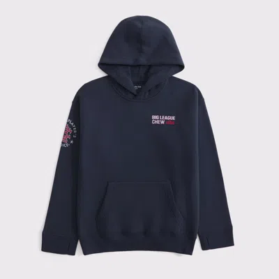Abercrombie & Fitch Big League Chew Graphic Popover Hoodie In Blue