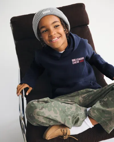 Abercrombie & Fitch Big League Chew Graphic Popover Hoodie In Blue