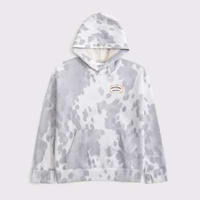 Abercrombie & Fitch Pony Print Logo Graphic Popover Hoodie In Gray