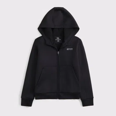 Abercrombie & Fitch Ypb Cozy-lined Full-zip Hoodie In Black