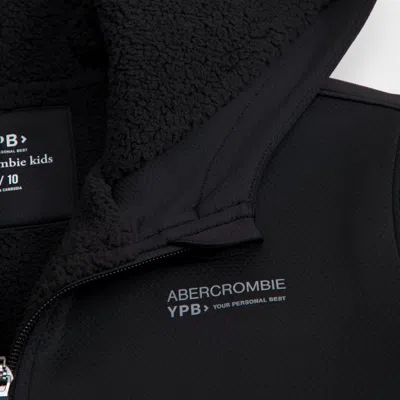 Abercrombie & Fitch Ypb Cozy-lined Full-zip Hoodie In Black