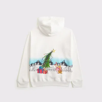 Abercrombie & Fitch The Grinch Graphic Popover Hoodie In White