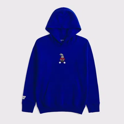 Abercrombie & Fitch Bugs Bunny Graphic Popover Hoodie In Blue
