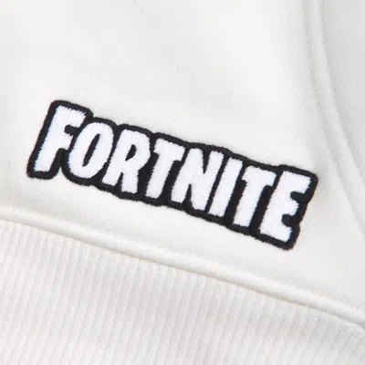 Abercrombie & Fitch Fortnite Graphic Popover Hoodie In White
