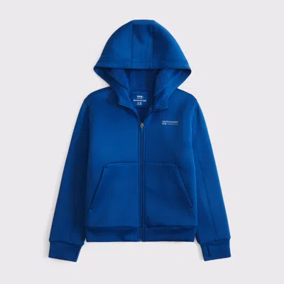 Abercrombie & Fitch Ypb Cozy-lined Full-zip Hoodie In Blue