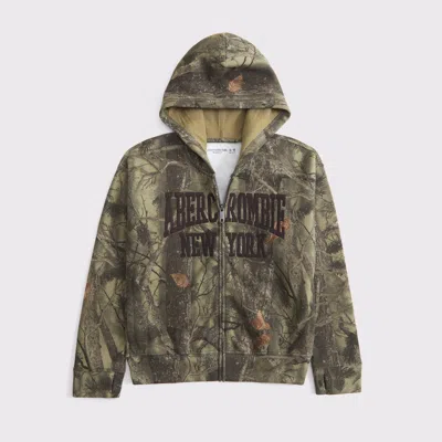 Abercrombie & Fitch Logo Full-zip Hoodie In Multi