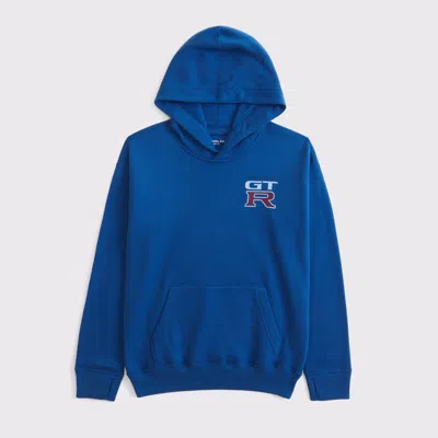 Abercrombie & Fitch Nissan Gt-r Graphic Popover Hoodie In Blue