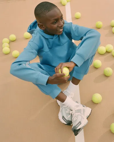 Abercrombie & Fitch Ypb Textured Popover Hoodie In Blue