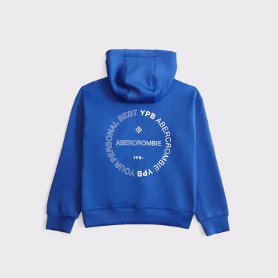 Abercrombie & Fitch Ypb Textured Popover Hoodie In Blue