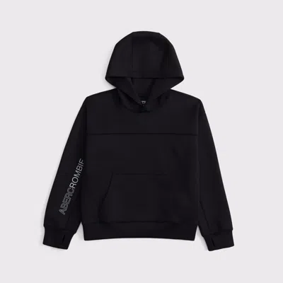Abercrombie & Fitch Ypb Textured Popover Hoodie In Black