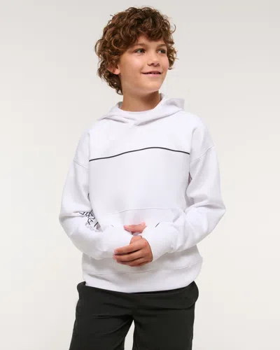 Abercrombie & Fitch Ypb Textured Popover Hoodie In White