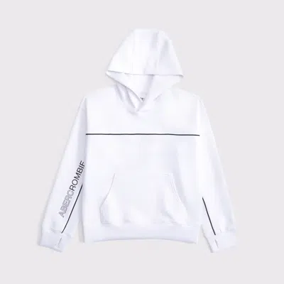 Abercrombie & Fitch Ypb Textured Popover Hoodie In White
