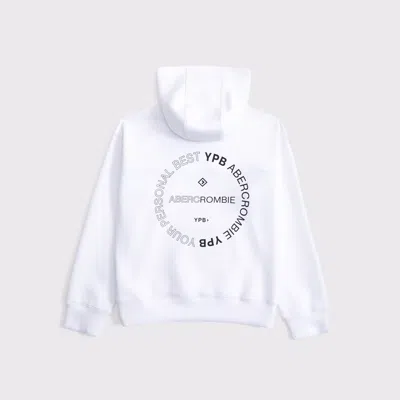Abercrombie & Fitch Ypb Textured Popover Hoodie In White