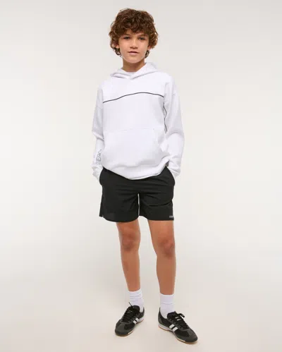 Abercrombie & Fitch Ypb Textured Popover Hoodie In White