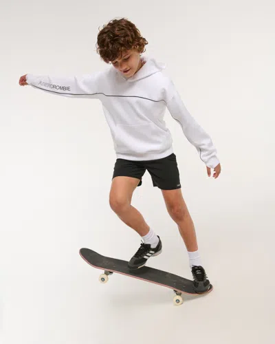 Abercrombie & Fitch Ypb Textured Popover Hoodie In White