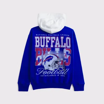 Abercrombie & Fitch Buffalo Bills Graphic Popover Hoodie In Blue