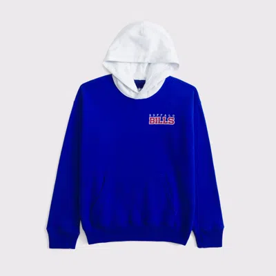 Abercrombie & Fitch Buffalo Bills Graphic Popover Hoodie In Blue