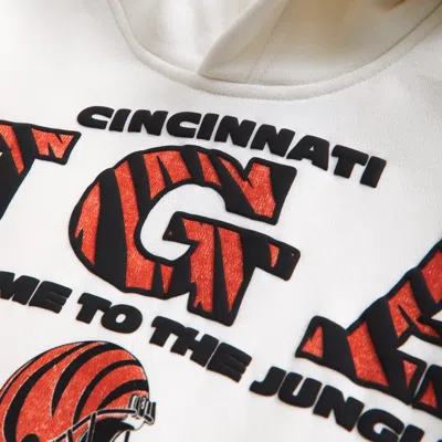 Abercrombie & Fitch Cincinnati Bengals Graphic Popover Hoodie In White