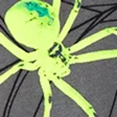 Abercrombie & Fitch Spider Web Glow-in-the-dark Graphic Crew Sweatshirt In Gray