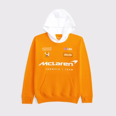 Abercrombie & Fitch Mclaren Graphic Popover Hoodie In Orange