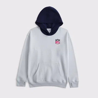 Abercrombie & Fitch Nfl Graphic Popover Hoodie In Gray