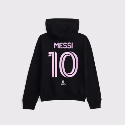 Abercrombie & Fitch Lionel Messi Graphic Full-zip Hoodie In Black
