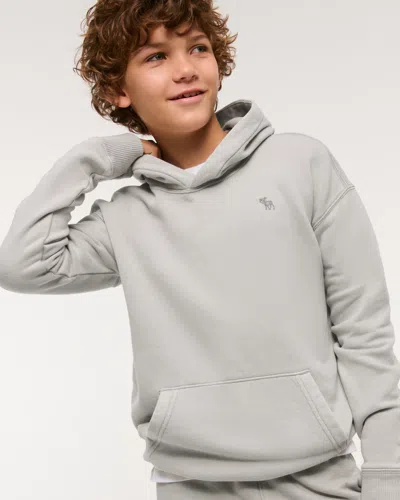 Abercrombie & Fitch Essential Icon Hoodie In Gray