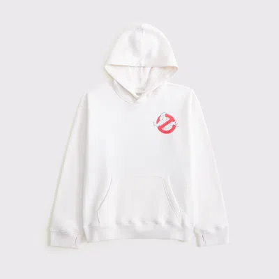 Abercrombie & Fitch Ghostbusters Graphic Popover Hoodie In White
