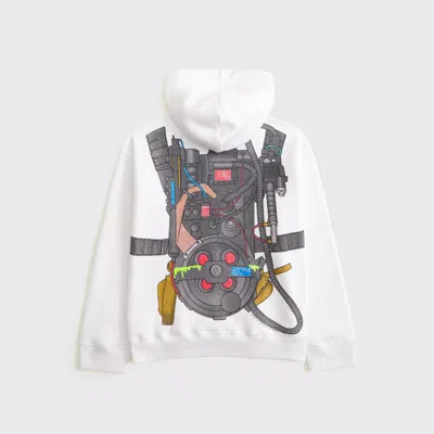 Abercrombie & Fitch Ghostbusters Graphic Popover Hoodie In White
