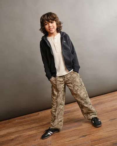 Abercrombie & Fitch Essential Icon Full-zip Hoodie In Black