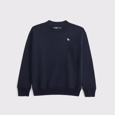 Abercrombie & Fitch Essential Icon Crew Sweatshirt In Blue