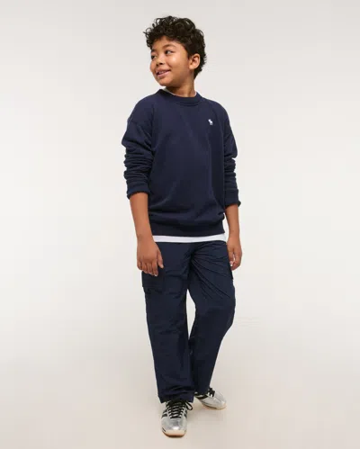 Abercrombie & Fitch Essential Icon Crew Sweatshirt In Blue